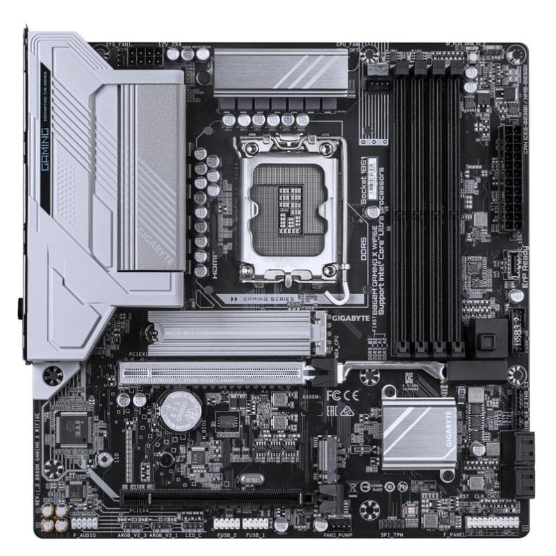 Gigabyte Carte mère Gigabyte B860M GAMING X WIFI6E Intel B860 LGA1851 DDR5 Micro ATX WiFi 6E PCIe 5.0 2.5GbE RGB RAID