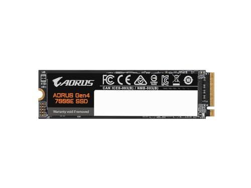 GIGABYTE AORUS AG470E1TB Disque Dur Interne SSD Gen4 7000E SSD PCIe 4.0 NVMe M.2 avec Vitesse de Lecture jusqu'à 7100 Mo s, Vitesse d'écriture jusqu'à 6100 Mo s, AG470E1TB
