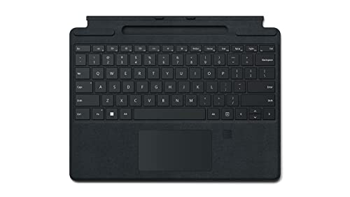 Microsoft Surface clavier Signature Keyboard Black avec lecteur d empreintes digitales compatible Surface Pro 8 Pro 9 et Pro X Clavier AZERTY
