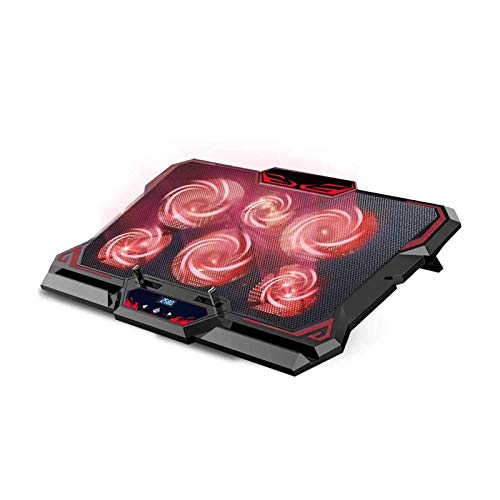 NCRD Pad de Refroidissement for Ordinateur Portable for Ordinateur Portable de 12-17 Pouces avec 6 Ventilateurs Silencieux et contrôle Tactile, for Ordinateur Portable Portable Refroidisseur
