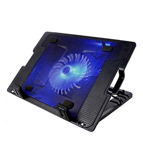 9 -17 Laptop Cooler Cooling Pad | 2 Port USB Powered Silent Gaming Laptop Notebook Cooler Cooling Pad Stand with 140mm Large Cooler Fans and Blue LED Lights | Simple and Easy Use Design