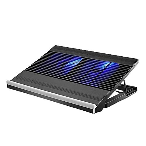 Laptop Cooling Pad for 11-17 inch Laptop Cooler with 2 Quiet Fans Aluminum Alloy Portable Cooler Adjustable Height