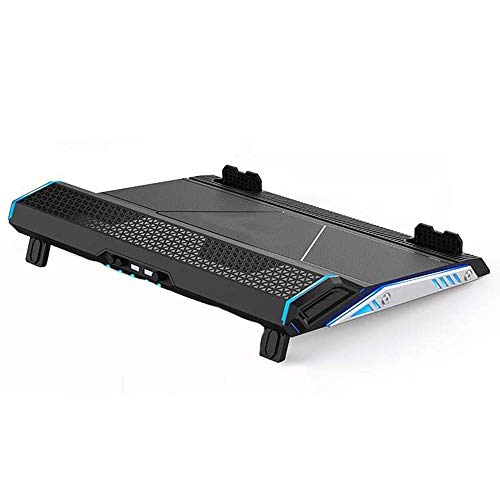 Laptop Cooling Pad Gaming Notebook Cooler for Up to 17.3 inch Laptop 2 Fans with Blue Light 2 USB Port and Colorful LED Light Laptop Cooling Fan Stand