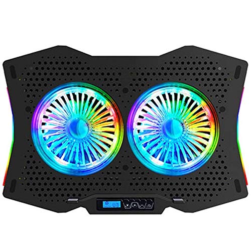 Laptop Cooling Pad Gaming Laptop Cooler Stand with 2 Silent Big Fans for Notebook Stable Cooling Pad for Laptop 2 USB Powered Fan Compatible Up to 12 -18