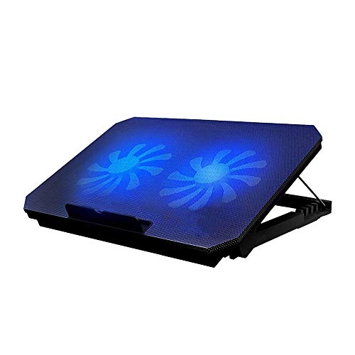 Laptop Cooling Pad 2 Fans Notebook Cooler Notebook Cooler Special Computer Bracket Small New Fan Computer Radiator (Color Blue)