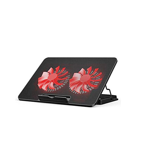 Laptop Cooling Pad - The Most Powerful Slim PC Fan Cooler for Computer - Rapid Cooling Action - 2 Fans Ventilated Support - Laptops Portable Gaming Stand