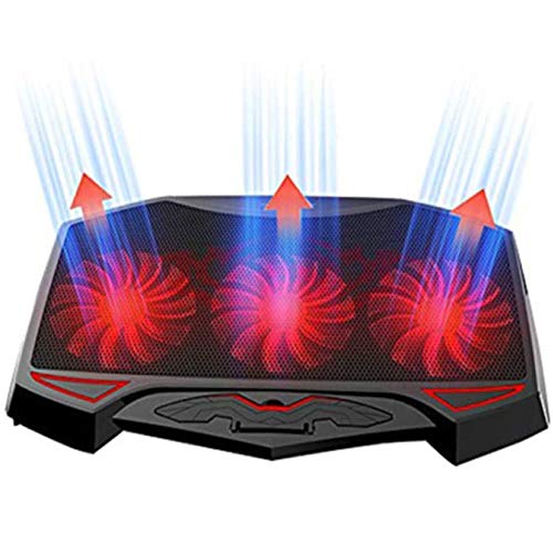 Laptop Cooling Pad 5 Fans Up to 15.6 inch Heavy Notebook Cooler 2 USB Ports Adjustable Notebook Holder for Laptop Pc