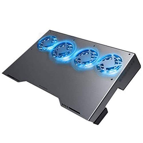 Laptop Cooling Pad 5 Fans Up to 12 -17.3 Heavy Notebook Cooler Blue LED Lights 4fans Ultra Quiet Gaming Laptop Cooler Stand Cooler Laptop