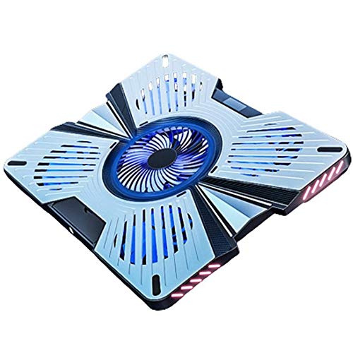 Laptop Cooling 12-17 inch Laptop Cooling Pad Laptop Cooler with 5 Quiet Fans Dual USB Port 5 Wind Speed Adjustable Gaming Cooling Fan for Laptop Portable Notebook Cooler
