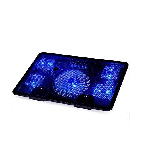 Laptop Cooling Pad Cooler Pad Chill Mat 5 Quiet Fans LED Lights