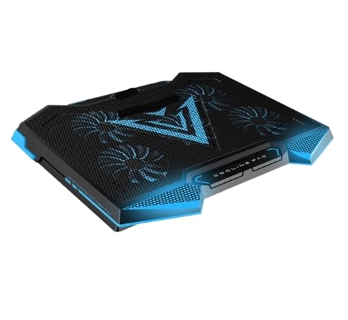 DANNMPX Refroidisseur Laptop Refroidisseur for Ordinateur Portable De Jeu avec 5 Ventilateurs Silencieux, Compatible Les Ordinateurs Portables 12 À 19 Pouces, Hauteur Réglable Support(Blue)