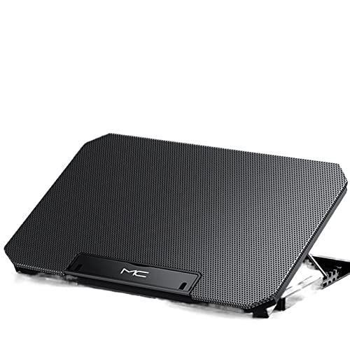 DieffematicZJ Support Ordinateur Portable Two USB Laptop Cooling Pads Large Size for Notebook Silent Gaming Laptop Cooler Wind Speed Adjustable Laptop Stand (Color Black)