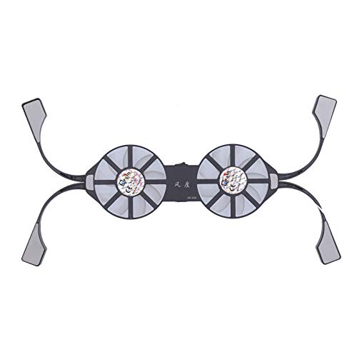 Coussin de Refroidissement pour Ordinateur Portable, 4 Couleurs Pliable à Deux Ventilateurs Radiateur à Grand Volume D'air Dissipateur de Chaleur Refroidisseur USB pour Ordinateur Portable(noir)