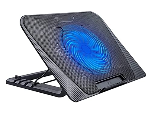 Habrur Ventilateur PC Portable Refroidisseur PC Portable Support De Refroidisseur De Jeu pour Ordinateur Portable avec Un Ventilateur Et 2 Ports USB Ventilateur Ordinateur
