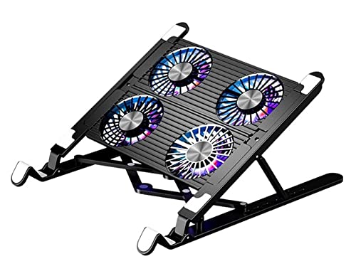 Ventilateur PC Portable Refroidisseur PC Portable Support De Coussin De Refroidissement Pour Ordinateur Support Pliant Radiateur Muet Support Pour Ordinateur Portable Coussin De Refroidissement Avec 4