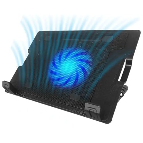 Ventilé pour Ordinateur Portable Support de refroidissement pour ordinateur portable, Dissipation thermique, ventilateurs silencieux, 5 hauteurs réglables, pour tablette et téléphone Refroidisseur PC