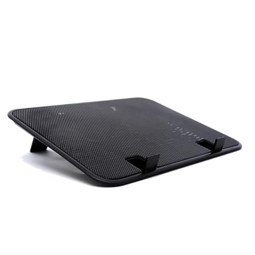 DGOINGPI Ventilé pour Ordinateur Portable Refroidisseur pour Ordinateur Portable, Double Ventilateur USB Externe Support Mince, Haute Vitesse, Panneau métallique Silencieux Laptop Cooling Pad(Black)
