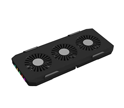 Refroidisseur Ordinateur Portable Coussin De Refroidissement Pour Ordinateur 3 Ventilateurs RVB Lumière LED Support De Coussin De Refroidissement Pour Ordinateur Portable Pliant Portable Refroidisseur