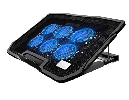 Ventilateur PC Portable Refroidisseur PC Portable Refroidisseur D'ordinateur Portable De Jeu Coussin De Refroidissement USB Deux Ports Six Ventilateur De Refroidissement Écran LCD Support Pour Ordinat