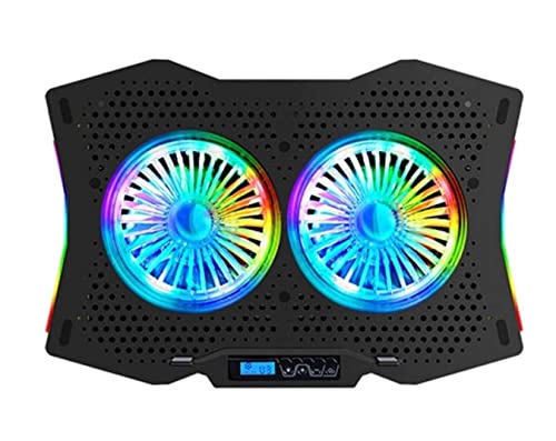 Ventilateur PC Portable Refroidisseur PC Portable 12 -18 Support De Coussin De Refroidissement Silencieux Pour Refroidisseur D'ordinateur Portable Avec 2 Ventilateurs Silencieux Alimentés Par Port U