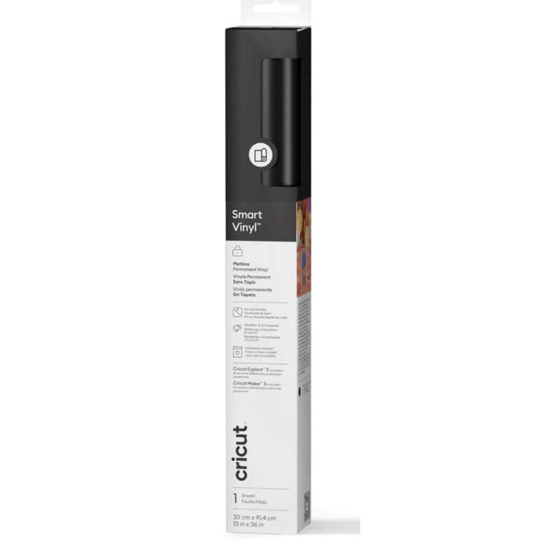 cricut Vinyle adhésif Cricut Smart Vinyl Black Mat Permanent 330 mm Intérieur Extérieur