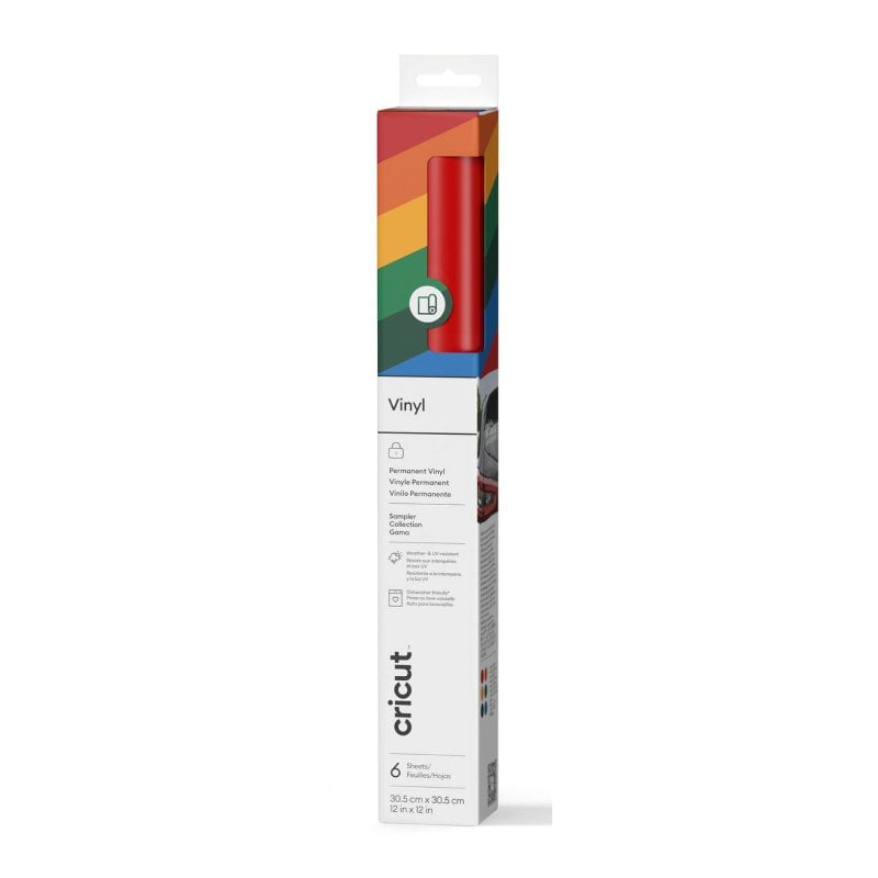 cricut Vinyle de transfert thermique Cricut Permanent 6 feuilles couleurs brillantes 305 mm