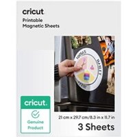 cricut Feuille magnétique Cricut 2012792 blanche 3 pièces 297x210 mm compatible Maker Explore Joy Xtra Venture