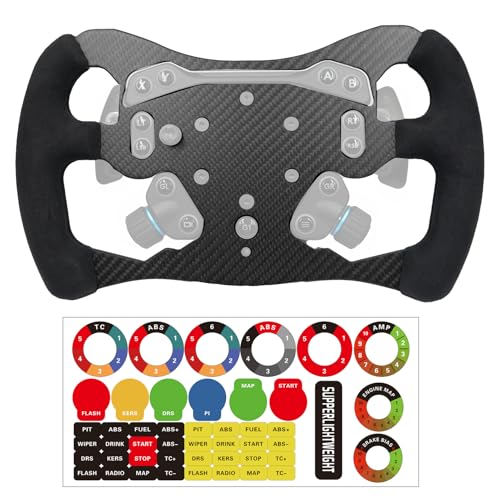 30,5 cm Formule F1 en fibre de carbone véritable pour roue de course Logitech G PRO remplace le daim original léger compatible avec le moyeu Logitech G RS Trueforce Feedback RS50 System Hub (30,5 cm