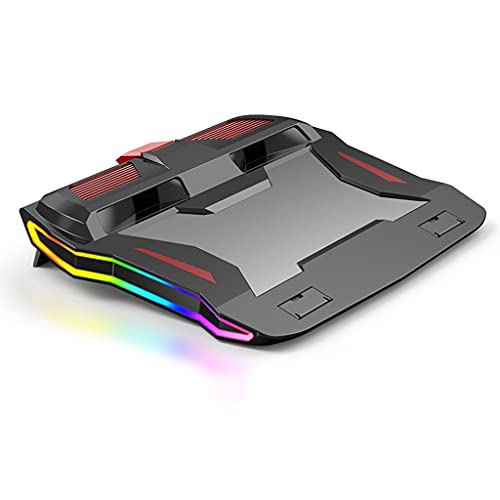 RGB Gaming Laptop Cooler Adjustable Notebook Stand 3000 RPM Powerful Air Flow Cooling Pad for 12-17 inch Laptop