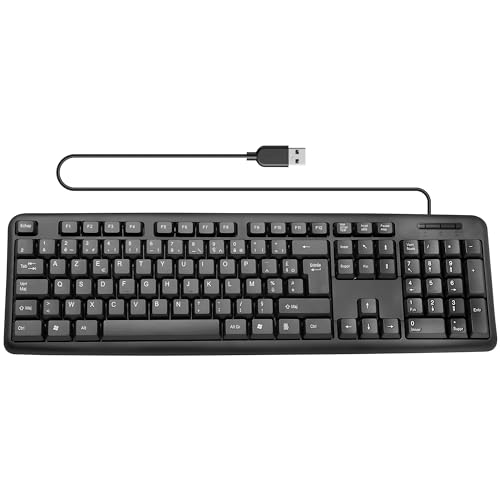 Un clavier filaire simple d'utilisation Profitez de ce clavier azerty agréable à utiliser et facile à connecter grâce à son câble USB. Le clavier ergonomique présente 105 touches et un pavé numérique Profitez de la robustesse à toute épreuve de ce clavier USB Ce produit a été fabriqué avec des composants hautement résistants pour une très longue durée de vie. Aucun risque que les touches restent bloquées après quelques utilisations Découvrez toute la gamme de produits APM multimédias Utilisez notre clavier silencieux en association avec une souris, un tapis de souris, un casque de la marque et bien plus encore pour une utilisation optimale de votre ordinateur La Sécurité avant tout Notre marque ne fait aucun compromis sur la sécurité. Ce produit a donc été conçu en suivant les normes de sécurité les plus strictes pour offrir un produit certifié CE. Il est livré avec un manuel d'utilisation multilingue Une garantie de 2 ans à la hauteur de vos espérances Notre priorité est de vous proposer des articles de qualité. Vous pouvez donc vous procurer ce produit en toute confiance. Si toutefois, vous n'en n'étiez pas satisfait, contactez notre SAV. Ensemble, nous trouverons une solution adaptée