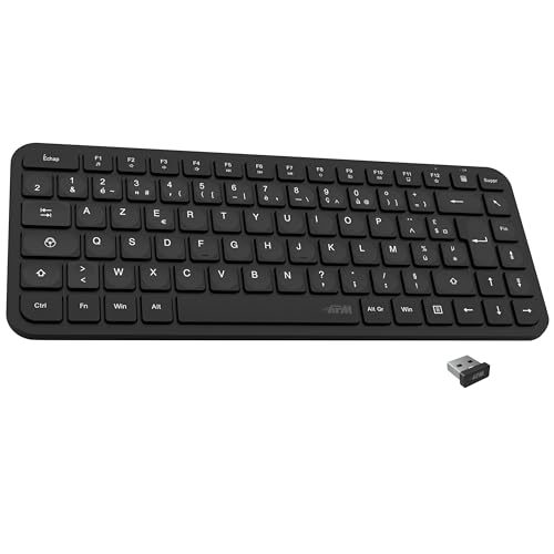 ???? Bienvenue dans l'avenir de la productivité Clavier Slim TKL Sans-fil - L'outil essentiel pour une expérience informatique sans contrainte ! ✅ Gagnez un maximum de place avec notre clavier Slim TKL Sans-fil L'innovation qui optimise votre confort et votre espace ! ???? Touches Adaptées à vos Doigts Les touches concaves de notre clavier AZERTY TKL sans fil sont conçues pour s'ajuster parfaitement à vos doigts, vous permettant de taper en toute confiance avec une précision et une fluidité exceptionnelles. ✅ Design innovant Il se différencie des claviers traditionnels et ajoute une touche de minimalisme à votre environnement de travail. ✅ Caractéristiques Avancées Profitez d'une connectivité 2.4GHz par récepteur USB, de touches multimédias et Fn personnalisables et d'un indicateur de verrouillage des Majuscules.