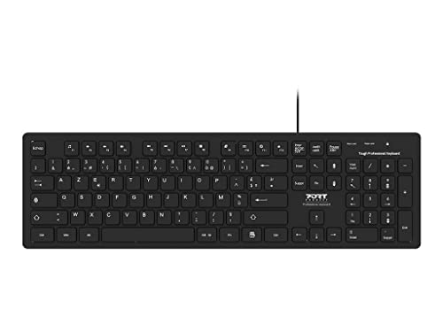 Conception robuste et durable avec 104 touches à membrane confortables et précises Compatible avec Windows. MacOS Chrome OS 12 raccourcis multimédias Clavier robuste et antidérapant aux lignes douces et arrondies. avec un câble USB de 1.5m