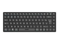PORT Connect - Clavier - mini - sans fil - 2.4 GHz, Bluetooth 5.0 - AZERTY - Francais