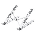 Avec sa conception en alliage aluminium, ce support pliable peut supporter un PC portable jusqu''à 16 pouces. La stabilité de ce dernier sera assurée par ses 4 patins en silicone. Avec un réglage possible sur 6 positions, il vous permet d’ajuster la hauteur de votre ordinateur portable selon v...