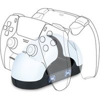 Double station de charge BigBen V3 pour manettes DualSense PS5 Noir et blanc