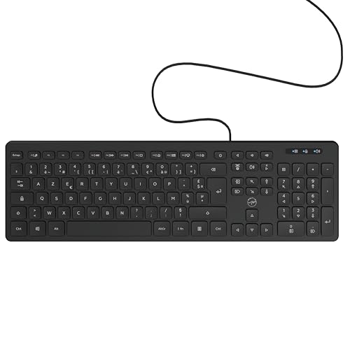 Clavier avec hub intégré pour connecté directement une souris, une clé USB Touche confort et 12 raccourcis clavier ermettant d améliorer votre productivité Connexion filaire USB - cable de 1,5 m - fonction d'économie d'énergie Mobility Lab