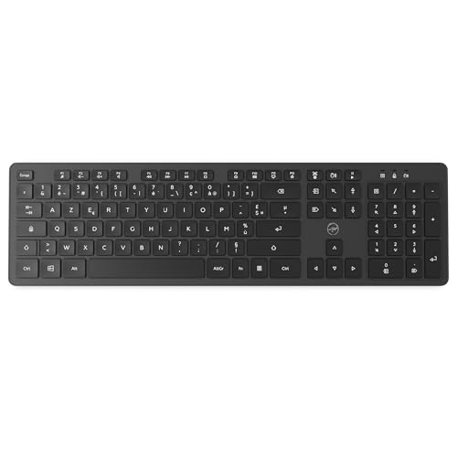 Produit La clavier Premium Mobility Lab est un clavier sans fil à disposition AZERTY et pavé numérique. Son design sobre et élégant en fait le produit idéal pour votre espace de travail. Connexion sans fil Le clavier est doté connecteur sans fil 2.4Ghz qui permet d’avoir une connexion fiable et sans latence en continu avec une portée de 10 mètres. Ce connecteur permet également de brancher votre appareil en plug and play, sans besoin d’installer de logiciel ou de brancher plusieurs câbles. Récepteur 2 en 1 (USB et USB-C) Le clavier premium sans fil possède un récepteur USB ainsi qu’un récepteur USB-C. Cela permet d’utiliser votre clavier avec n’importe quel appareil en fonction des ports qu’il possède. Fonctionnalités Le clavier Mobility Lab possède des touches plates pour une frappe plus précise et silencieuse. De plus, vous pouvez ajuster l’inclinaison du clavier, ce qui permet une utilisation fluide et pratique au quotidien. Compatibilité Clavier compatible avec tous les appareils Windows et Linux. Alimentation Il vous suffit d’une pile AAA (non incluse) afin de faire fonctionner votre clavier. Inclus dans le pack Clavier, Récepteur USB et USB-C et notice d’utilisation.