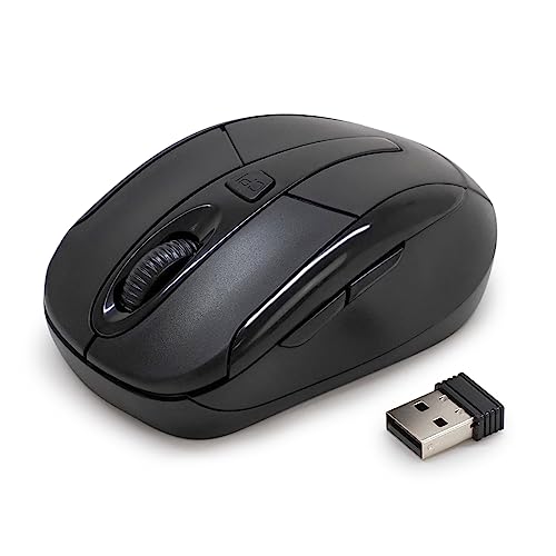 SOURIS COMPACTE Avec une forme confortable et ergonomique, la souris sans fil ambidextre convient aux droitiers ou gauchers et offre une prise en main agréable, tout en conservant un design compact facile à transporter. Dimensions 9,5 x 5,8 x 3,5 cm COMPATIBILITE Cette souris est compatible avec les PC et les Ordinateurs portables équipés de prise USB, pour y connecter le mini récepteur. Pas besoin d’installation pour utiliser la souris avec les réglages par défaut. Vous pourrez ensuite personnaliser ces réglages dans les paramètres de votre ordinateur ECONOMIE D’ENERGIE La mise en veille automatiquement au bout de quelques minutes d’inactivité ou lorsque l’on éteint l’ordinateur, permet d’économiser de l’énergie. Très pratique, un simple clic permet de sortir du mode veille. Fonctionne avec 2 piles LR6(AA) non incluses. Bouton on off sous la souris FONCTIONNALITES SUPPLEMENTAIRES La souris sans fil waytex est équipée des boutons standards gauche droite roulette de défilement, d’un bouton de réglage de la résolution et de 2 boutons de navigation rapide « Précédent Suivant » pour naviguer plus facilement sur internet MINI RECEPTEUR USB Le mini récepteur se range dans son logement sous la souris et se connecte à une prise USB standard. La portée du signal est de 10m
