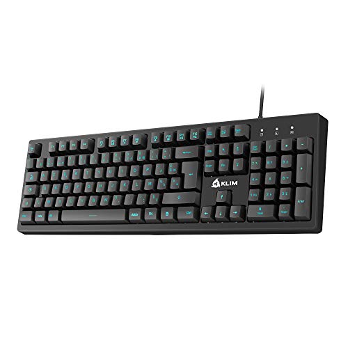 ✅ CLAVIER AZERTY FR ABORDABLE. Avec un temps de réponse de seulement 3ms, le KLIM Bolt figure parmi les meilleurs claviers pour gamers sur le marché grâce à ses touches à membrane. Nous avons utilisé des matériaux et des composants de haute qualité pour sa conception et s'assurer qu'il fonctionne parfaitement de nombreuses années... tout en conservant un prix abordable pour vous offrir le meilleur rapport qualité prix ! ✅CLIC AGRÉABLE FRAPPE RAPIDE. Découvrez une expérience de frappe inégalable et améliorez votre vitesse avec le KLIM Bolt. Grâce à la taille parfaite de ses touches et au clic d’activation sonore, il est idéal aussi bien pour travailler que pour jouer. Il est muni d’un anti-ghosting sur 26 touches permettant d'en presser plusieurs en même temps sans conflit ! Que vous soyez un gamer ou un professionnel, vous allez l'adorer. ✅ CHOIX DES COULEURS IDÉAL DANS L’OBSCURITÉ Le KLIM Bolt est rétroéclairé il vous permet de choisir entre 7 couleurs et 3 effets. Au lieu d’un éclairage autour de chaque touche, nous avons choisi un effet plus nuancé en éclairant uniquement les symboles et les lettres. Cela vous permet de distinguer clairement chaque lettre indépendamment de l’éclairage de l’endroit où vous vous trouvez et permet une frappe plus facile si vous n’êtes pas habitué à taper sans regarder le clavier. ✅ CONÇU POUR DURER. Les touches ont durée de vie de 20 000 000 de frappes, elles vous dureront toute une décennie ! Le KLIM Bolt est plus léger qu'un clavier mécanique seulement 690 g ! Il est cependant tout aussi robuste, vous vous en apercevrez dès que vous l'aurez entre les mains. ✅ UN INVESTISSEMENT VALEUR SÛRE SOLIDE GARANTIE. Vous passez chaque jour des heures sur votre ordinateur. Ce clavier ergonomique dispose du meilleur rapport qualité prix, pour que vous puissiez améliorer votre productivité et vos conditions de jeu sans vous ruiner. Chez KLIM, nous sommes très confiants quant à la qualité de nos produits, ce pourquoi nous vous offrons une garantie 5 ans ! C'est un achat sans risque. Notre Service Client se tient à votre disposition et vous répond sous 24h.