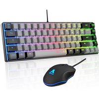 Pack gaming 2 en 1 The G-Lab Combo Hydro souris filaire et clavier filaire Gris et Noir