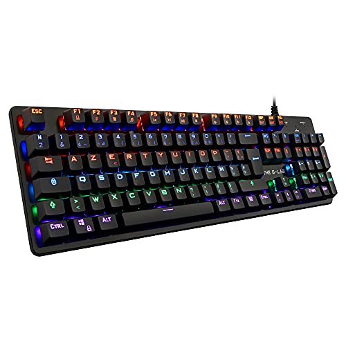 FRAPPE EXCEPTIONNELLE. Le clavier mécanique Keyz Carbon V3 est équipé de Switchs Blue ultras réactifs avec un temps de réponse d’1 milliseconde seulement. Avec ses commutateurs bleus, les plus populaires du marché, ce clavier vous assure une frappe plus rapide et plus précise. Vous verrez très vite que vous gagnez en vitesse de frappe. Les touches de ce clavier offrent un retour tactile et un son de clic. Si vous aimez entendre le bruit de vos touches, vous allez adorer le Keyz Carbon V3 ! RÉTROÉCLAIRAGE MULTICOLORE. Avec son rétroéclairage mul