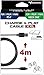 Le câble de recharge XXL de Subsonic est l'accessoire indispensable pour jouer en toute liberté tout en chargeant sa manette Playstation 4 ou Xbox One. Sa longueur de 4 mètres vous permettra de jouer à une bonne distance de votre téléviseur avec beaucoup de confort. Câble avec embout USB d’un côté et micro USB de l’autre compatible console PS4 Slim Pro et Xbox One S X. Vous ne tomberez plus en panne de batterie pendant votre partie. Retrouvez la gamme complète d’accessoire Subsonic pour PS4, Xbox One, Nintendo Switch et PC sur Amazon (manettes,