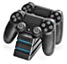 SNAKEBYTE TWIN CHARGE 4 EST LE COMPLÉMENT PARFAIT POUR LA PLAYSTATION 4. Chargez jusqu’à deux manettes PlayStation 4 en même temps. Vous n’avez pas besoin de Dongle, la recharge se fait directement via le port COM des manettes DualShock. DESIGN PARFAITEMENT ADAPTÉ Á LA PLAYSTATION 4. La station d'accueil est spécialement conçue pour correspondre au design de la console PS4 et les manettes sont parfaitement adaptées. CHARGEZ LES MANETTES PLUS RAPIDEMENT et utilisez l’indicateur LED DU niveau de charge intégré. Pendant la charge, le témoin du niv
