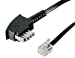 Goobay 59286 TAE N câble de raccordement (International), noir, 15 m – Fiche TAE N Prise RJ11 (6P2 C)