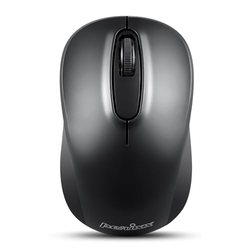 DESCTOP ET LAPTOP la souris de taille moyenne parfaite pour le bureau et les voyages Dimensions 9,7 x 5,8 x 3,8 cm Plug and Play sans fil connexion sans fil 2,4 GHz avec une portée allant jusqu'à 10 mètres. Boutons silencieux avec la fonction Silent-Click, vous pouvez travailler n'importe où sans être dérangé. Que ce soit dans le train, dans l'avion ou ailleurs, vous pouvez faire votre travail sans provoquer de bruits gênants et distraire les gens autour de vous. Prise en main confortable la forme confortable assure un soutien optimal et s'adapte parfaitement à votre main pour assurer un confort à long terme. COMPATIBILITÉ Windows 7 8 10 11, OSX, Linux Ubuntu 16.04, Chromebook, Android, Amazon Fire Table Inclus dans la livraison souris, récepteur USB, manuel d'utilisation