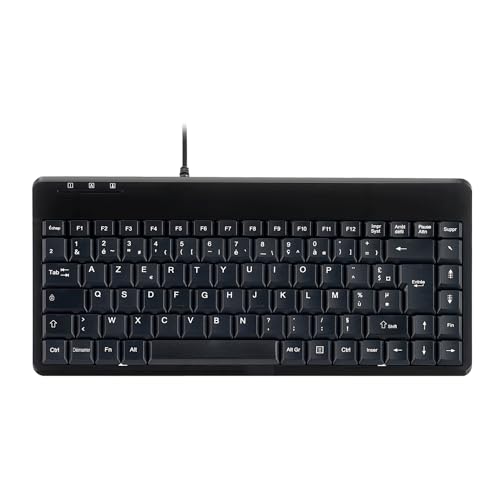 MINI CLAVIER - Clavier 60 . Le Periboard-409U est un mini clavier avec touches chiclet noir. Son câble de 1,8 mètre permet une connexion fiable via un port USB libre de votre ordinateur. Dimensions 31.4 x 14.6 x 2 cm SIMPLEMENT BRILLANT - Ce mini clavier s'adapte à vos besoins, travaillez ou jouez où vous voulez. C’est un mini clavier, il n’y a donc pas de pavé numérique intégré. QUALITATIF ET DURABLE - Touches avec revêtement anti UV, offrant un cycle de vie de 10.000.000 pressions. Le clavier est conçu avec du matériel ABS de haute qualité et ses touches à membranes sont résistantes. C’est la solution idéale pour le bureau et les petits espaces de travail à la maison. CONNEXION FACILE – Clavier prêt à l’emploi Plug-and-Play. Branchez votre Periboard-409U à votre ordinateur avec le câble USB est c’est parti vous pouvez vous lancer ! SYSTEMES REQUIS - Win XP, Vista, 7, 8, 10 et versions ultérieures. Le colis contient 1 Clavier, son Manuel d'utilisation. 24 mois de garantie.