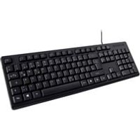 Inter-Tech K-118 clavier USB QWERTZ Allemand Noir Noir, Layout DE, Taille réelle (100 ), USB, QWERTZ, Noir Disposition des touche
