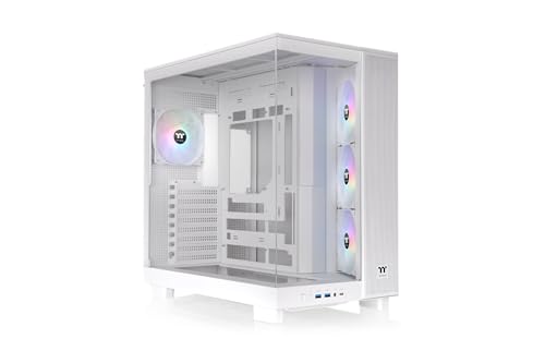 ✔️ Convient aux cartes mères de dimensions 6.7« x 6.7 » (Mini ITX), 9.6« x 9.6 » (Micro ATX), 12 x 9. 6 (ATX) ✔️ Compatible avec des ventilateurs CPU jusqu'à 160mm, des cartes graphiques jusqu'à 420mm et des blocs d'alimentation jusqu'à 200mm ✔️ Extensible avec jusqu'à 10 ventilateurs ou radiateurs jusqu'à 360mm ✔️ Compatible avec les cartes mères Hidden Connector d'ASUS et MSI ✔️ Quatre ventilateurs ARGB Lite de 120mm préinstallés
