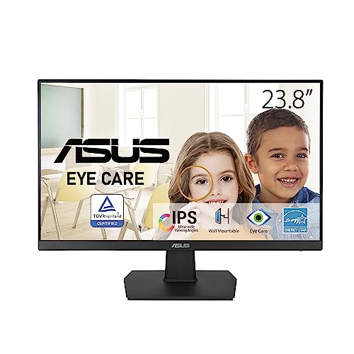 Dalle IPS de 23,8’’ avec résolution Full HD (1920x1080), rétroéclairage LED et angle de vision large à 178 ° Fréquence de rafraîchissement allant jusqu’à 75 Hz grâce à la technologie Adaptive-Sync qui élimine les effets de traînée afin que les contenus vidéos affichés gagnent en netteté Fixation murale VESA pour désencombrer votre espace de travail Adaptive-Sync compatible avec les cartes graphiques NVIDIA et FreeSync compatible avec les cartes graphiques AMD Radeon. * Compatible avec NVIDIA GeForce GTX 10 Series, GTX 16 Series, RTX 20 Series et plus récentes. Moniteur Eye Care avec technologies Flicker-free et Low Blue Light certifiées par TÜV Rheinland pour une expérience visuelle plus confortable Garantie 3 ans