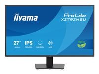 Iiyama ProLite X2792HSU-B1 - 27, 68.6cm - 1920 x 1080 120Hz (2.1 megapixel Full HD) Full HD - IPS - 350 cd m² - 1500 1 - 3 ms - HDMI - DisplayPort - Hub USB - haut-parleurs - mate, noir